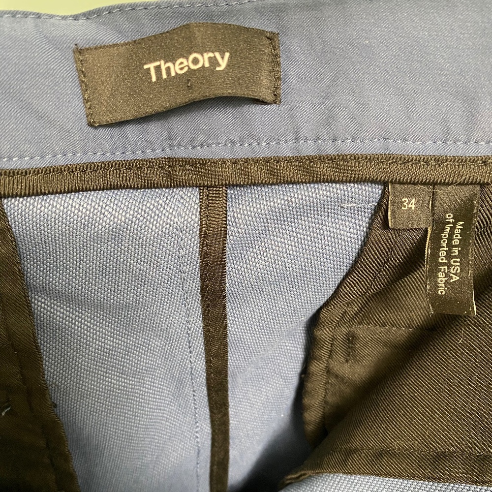 Theory Men's Slim Fit Blue Pants